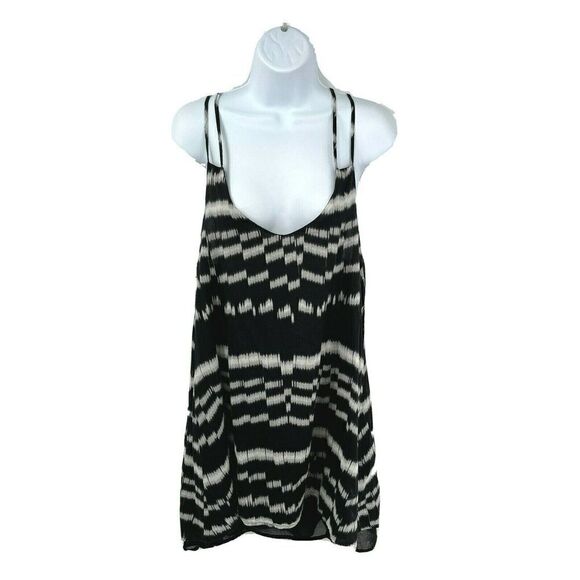 Revolve Vitamin A Black White Mini Dress Double Strap Racer Back Cover - Picture 1 of 9